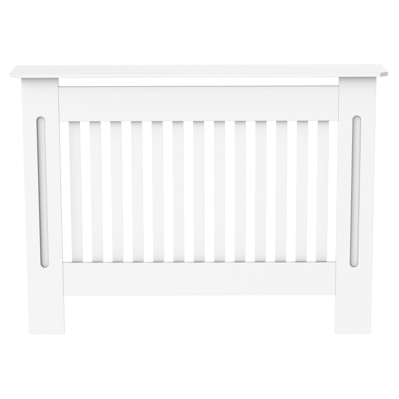 HOMCOM masca de calorifer, din lemn MDF, 112x19x81cm, alb(m-14)