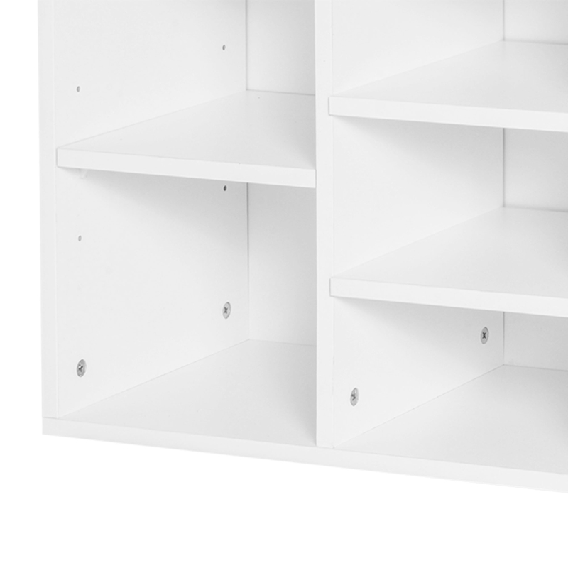 Homcom Bancuta Pantofi – 104×30×48 cm, Alb/Gri cu Rafturi Reglabile