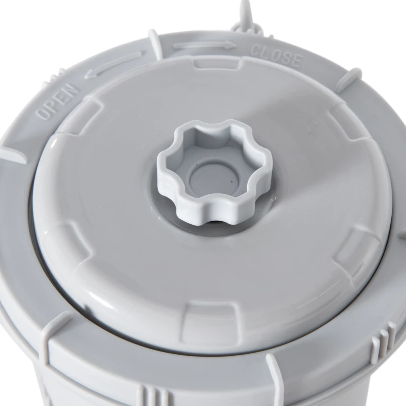 Outsunny Outusunny Pompa per Piscine 90W in PP con Nanosfere Filtranti e Filtro a Sabbia, Φ21x35cm, Grigio