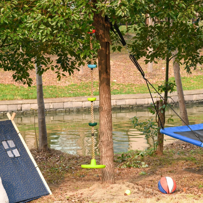 Kinderen klimtouw boomklimmen met platform voor 3-12 jaar 200 x 29 cm