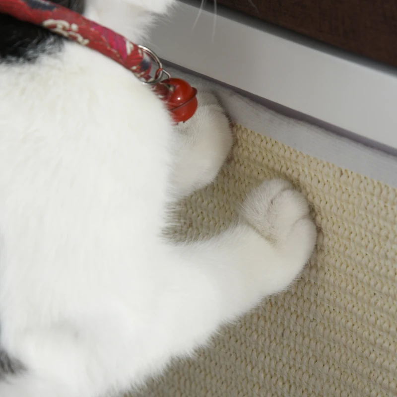 PawHut kattenhuis poef kruk 2-in-1 kattengrot kattenwoning MDF wit