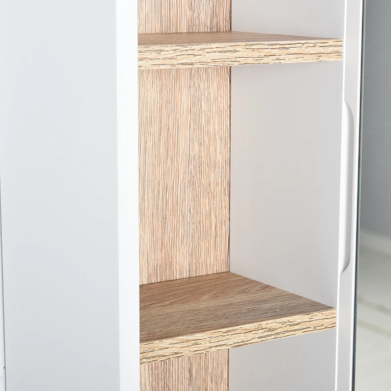 HOMCOM spiegelkast hangkast badkamerkast wandkast multifunctionele kast