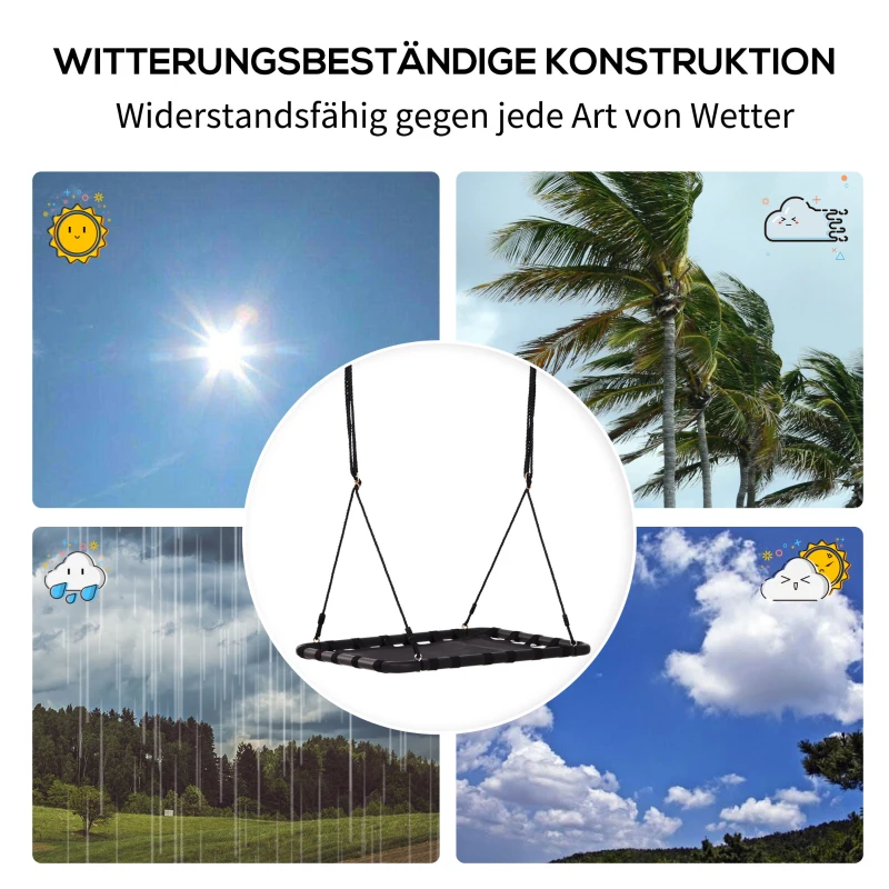 HOMCOM Nestschommel kinderschommel tuinschommel buiten schommel belastbaar tot 100 kg
