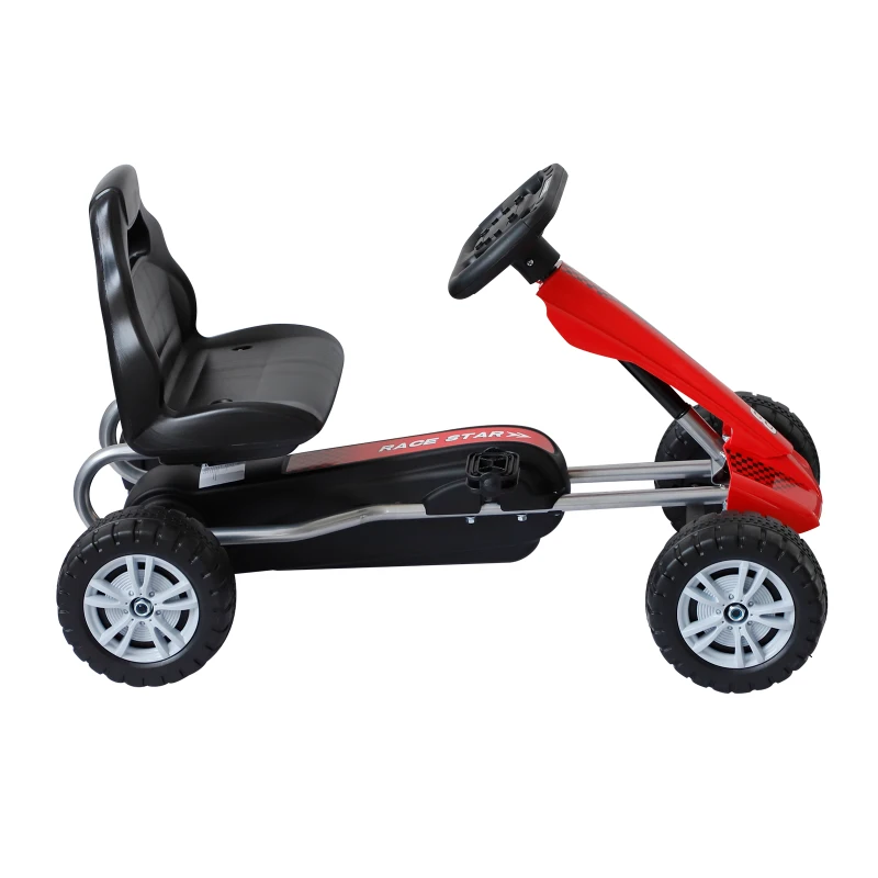 HOMCOM® GOKART DLA DZIECI SAMOCHÓD NA PEDAŁY METAL+TWORZYWO czerwony