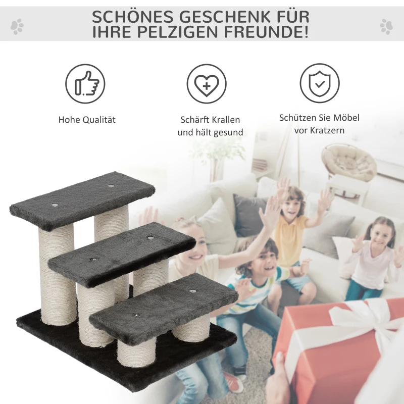 PawHut Dierentrap kattentrap hondentrap trap voor katten en honden 3 treden