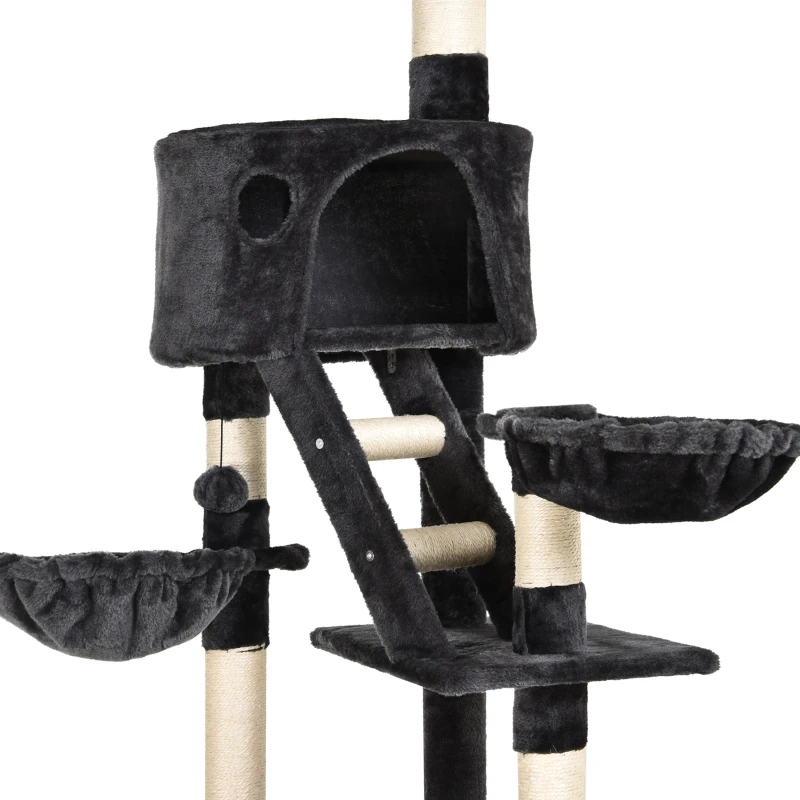 PawHut DRZEWKO DRAPAK DLA KOTA DOMEK szary