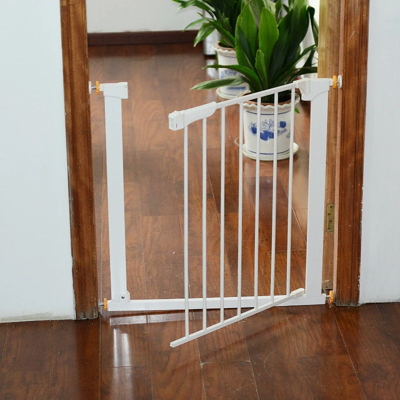 PawHut Veiligheidshekje slagboom traphekje hondenhekje poortdeur 74-95 cm