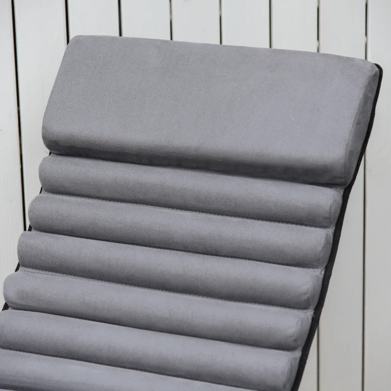 Schommelstoel ergonomische tuinstoel schommelende ligstoel Texteline bolvormig grijs