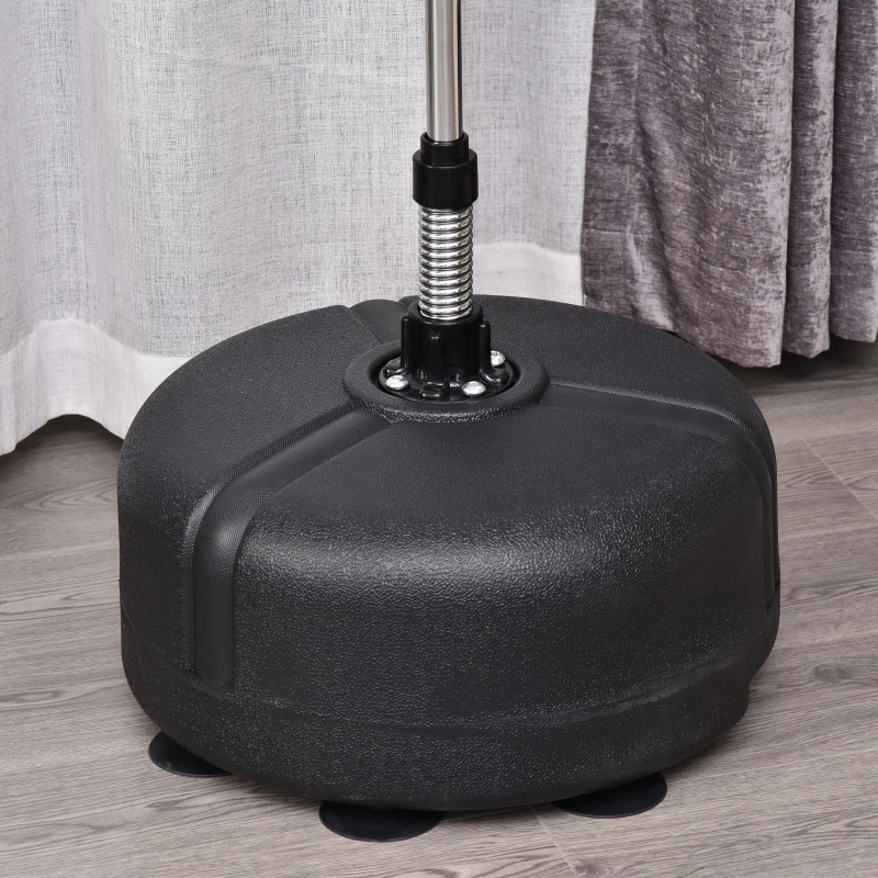 HOMCOM Boksbalset set voor bokstraining staande bokszak met rode handschoenen, in hoogte verstelbaar PU + staal + PE ø 48 x 136-154 H cm