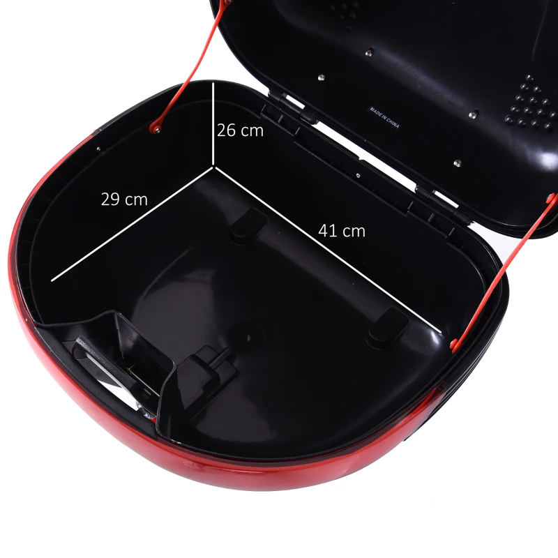 HOMCOM universal motorcycle trunk 30L + keys and luggage accessories