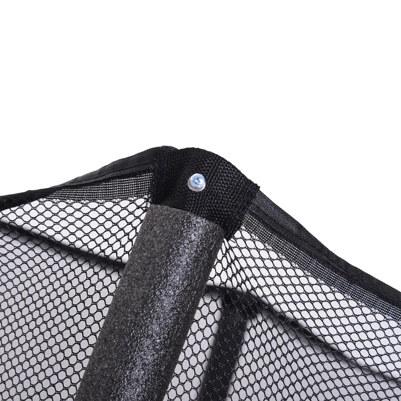 HOMCOM® trampoline tuintrampoline voor kinderen met veiligheidsnetrandafdekking rubberen koord gepolsterd staal zwart Ø170 cm tot 45 kg | Aosom.nl