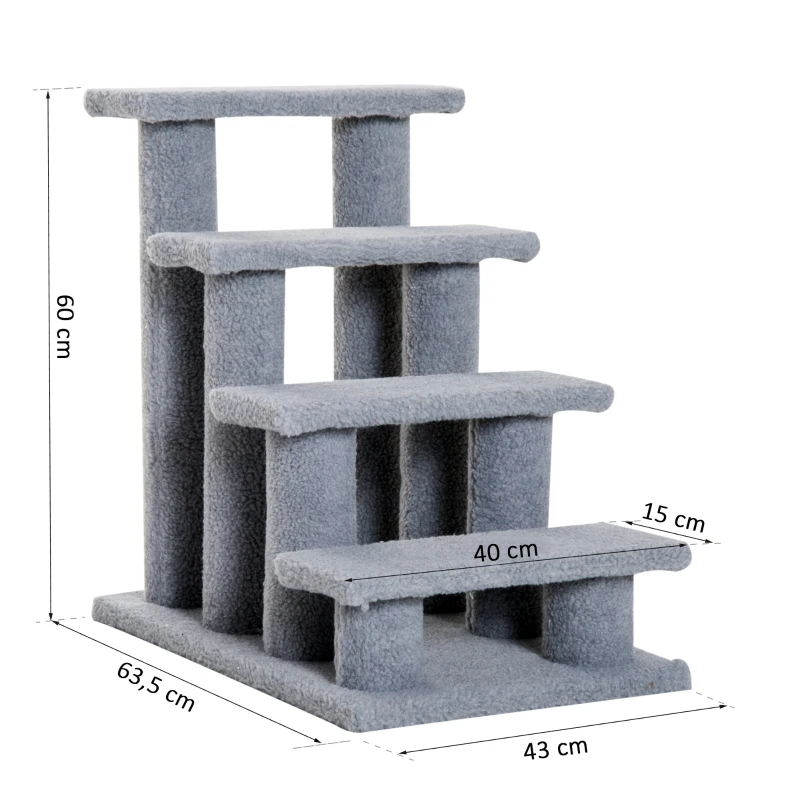 PawHut dierentrap kattentrap hondentrap trap voor katten en honden 4 treden nieuw(m-3)