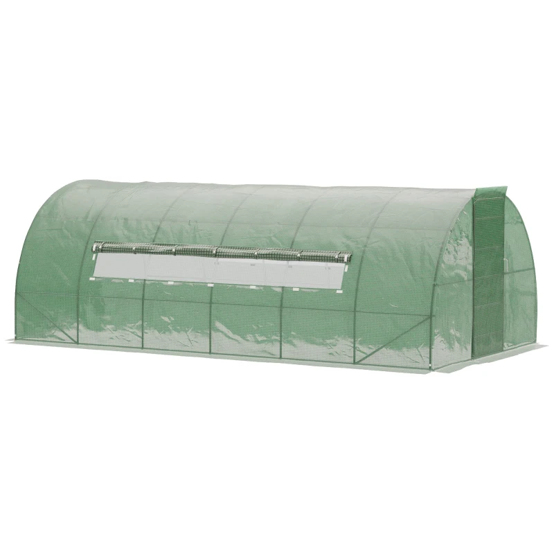 Outsunny foliekas PE-roosterfolie 590 cm x 292 cm x 197 cm