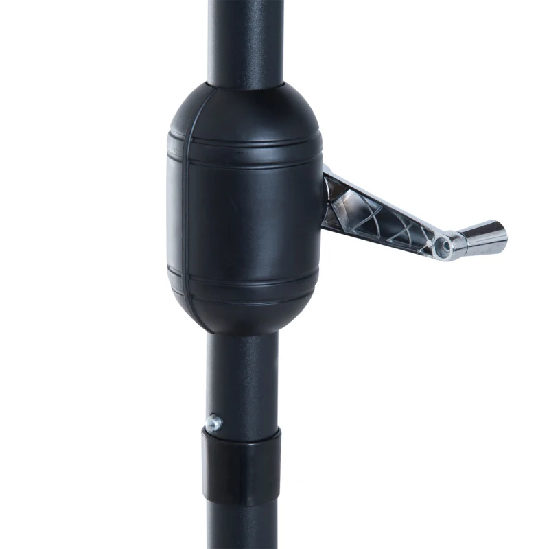 Outsunny aluminium parasol halfrond scherm | Aosom.nl