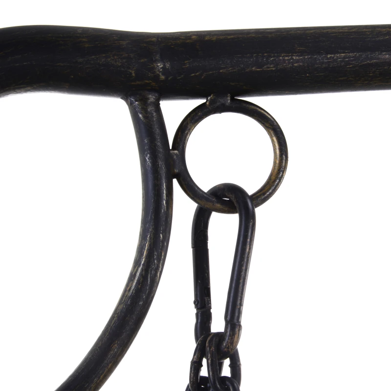 Tuinschommel voor 2 personen Hollywoodschommel schommelbank metaal brons