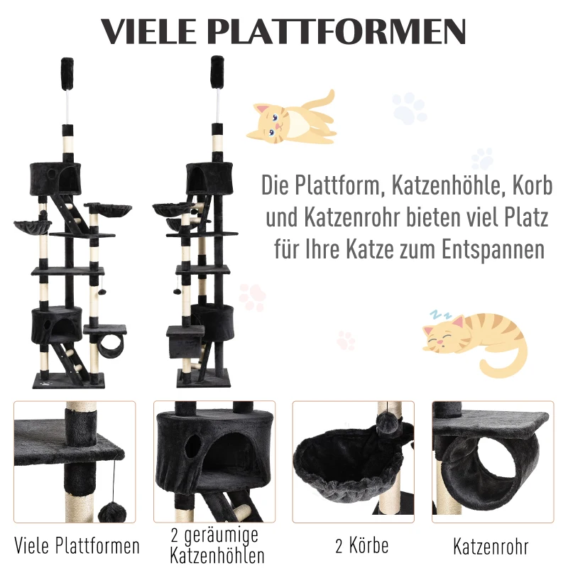 PawHut DRZEWKO DRAPAK DLA KOTA DOMEK szary