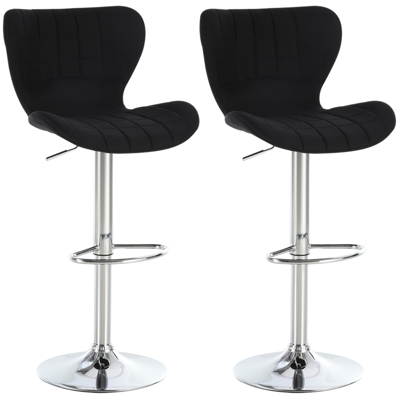 HOMCOM Lot de 2 chaises de salon design scandinave