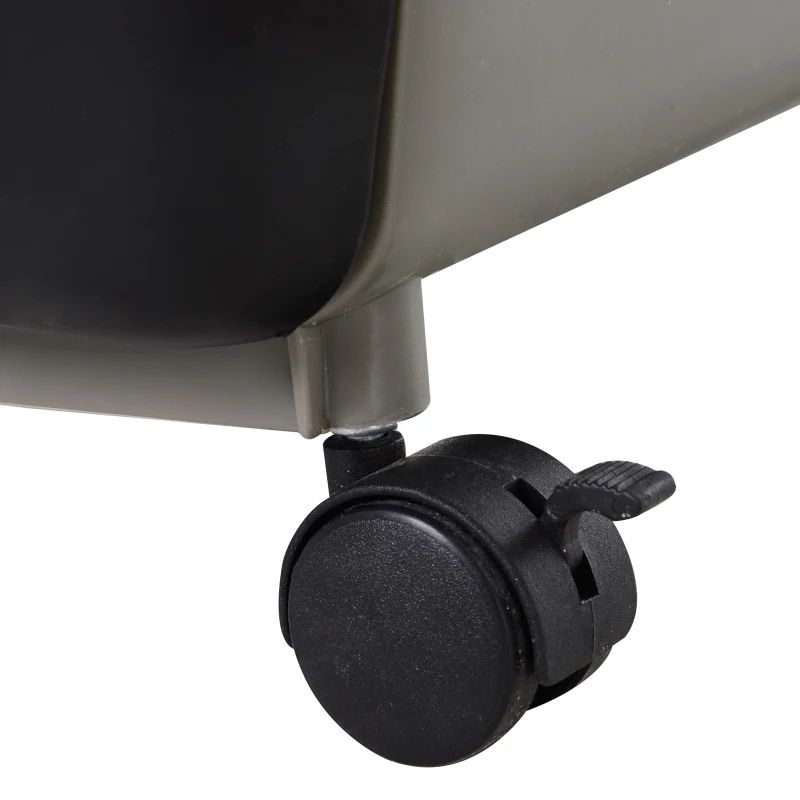 PawHut Kleintierkäfig mit 4 Räder Käfig 3 Öffnungen 2 Plattformen Metall Schwarz 81,2 cm x 52,7 cm x 110 cm