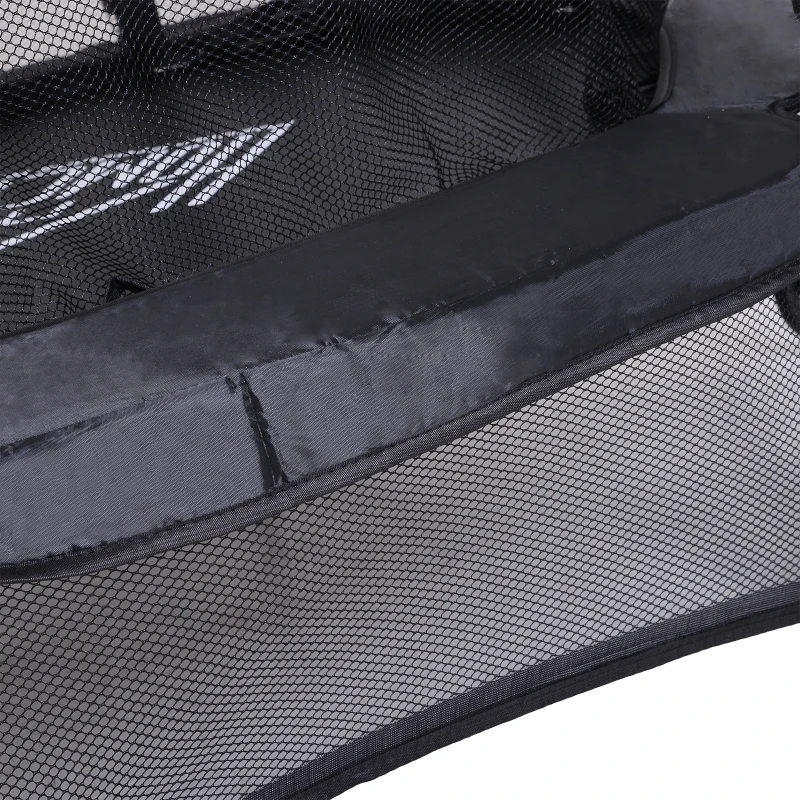 HOMCOM® trampoline tuintrampoline voor kinderen met veiligheidsnetrandafdekking rubberen koord gepolsterd staal zwart Ø170 cm tot 45 kg | Aosom.nl