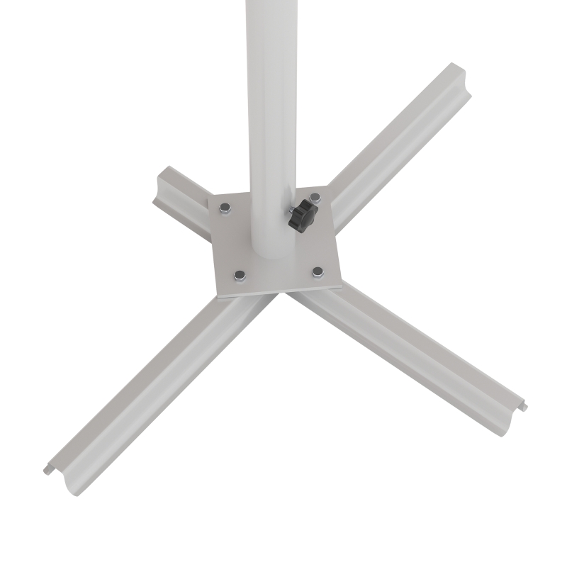 Outsunny Standmarkise Markise 4,5 x 3,4m Terrassenüberdachung Gartenmarkise mit Faltarm Kurbel Terrasse Braun Alu Metall