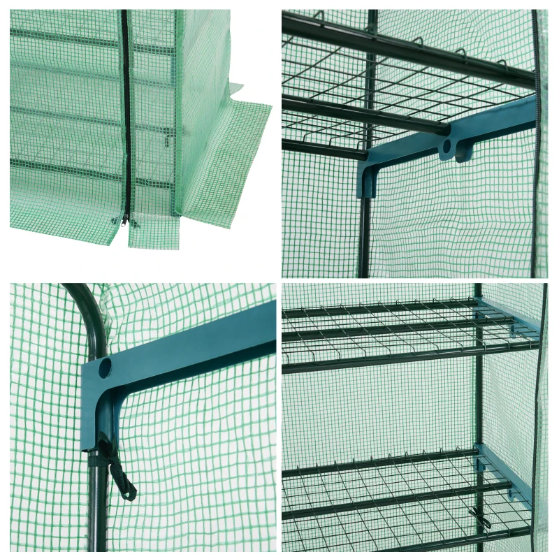 Outsunny folies kas kweekkas tomatenkas plantenkas koude kas planken groen