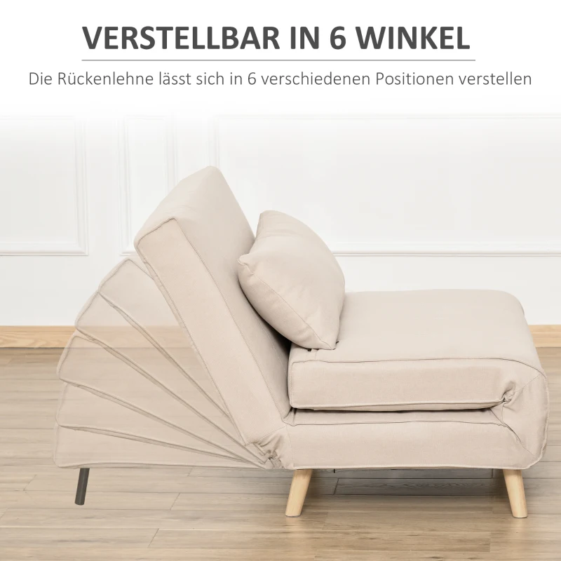 Sofa jednoosobowa, rozkładana sofa, rozkładany fotel, regulowane oparcie, skandynawski styl