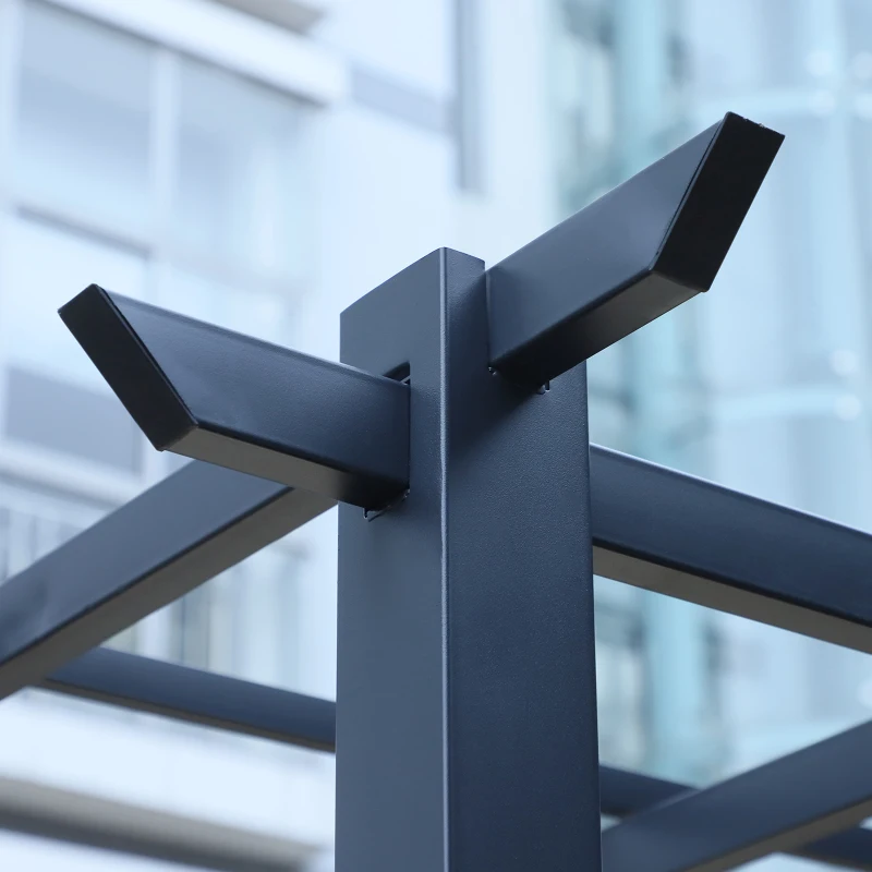 Pawilon różany pergola łukowa łuk różany ogród pawilon odporny na warunki pogodowe metal 3 x 3 x 2,3 m