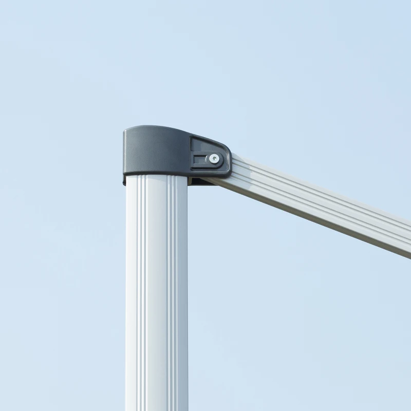 Outsunny 3m Cantilever Aluminium Frame 360 Rotation Hanging Parasol w/ Cross Base Grey