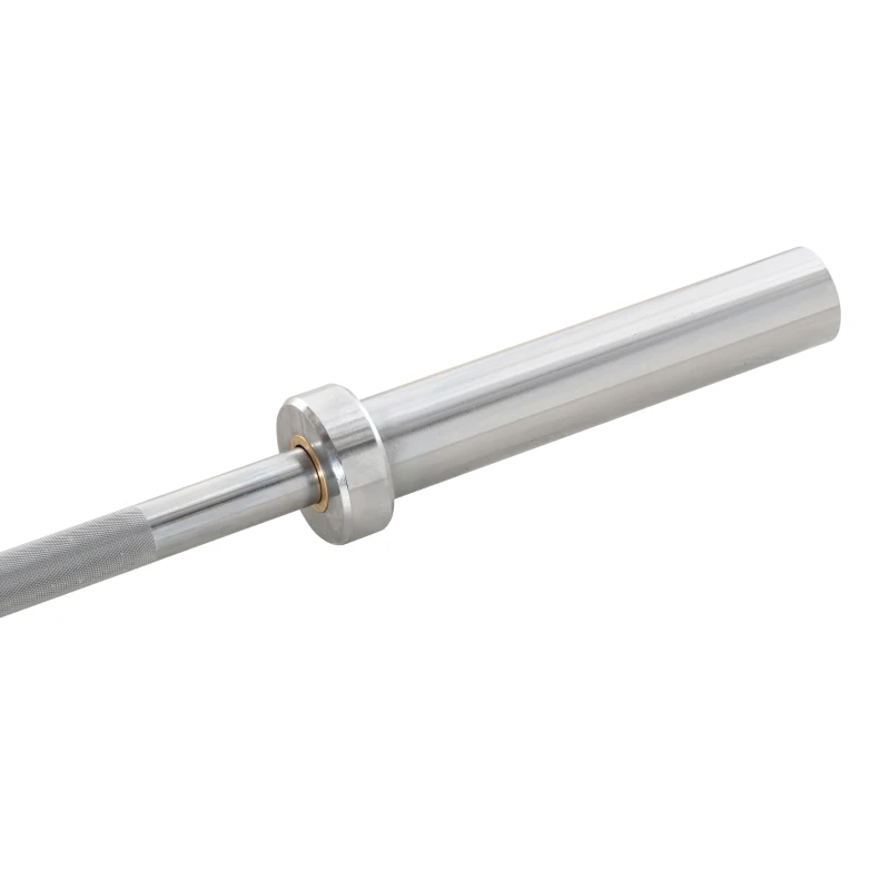 HOMCOM 5cm Weight Lifting Barbell Bar with Anti-slip Hand Grip, Spring Collars, Solid Steel, Olympic Bar for Home Fitness Exercise Gym Equipment