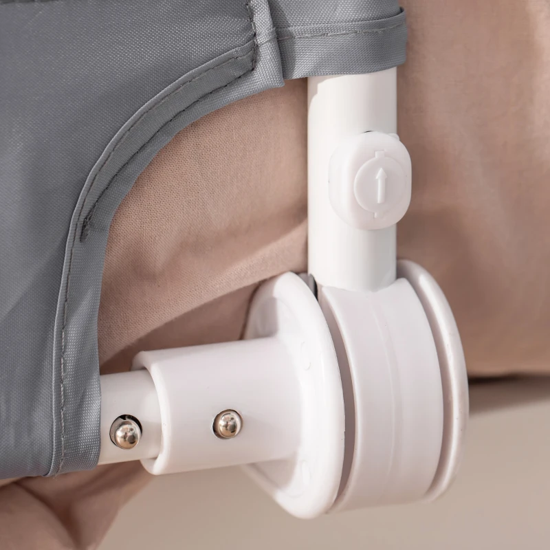 HOMCOM Toddler Bed Rail Foldable Safety Barrier Fold Down Bed Guard for Flat & Slat Bed, 150 x 50cm, Grey