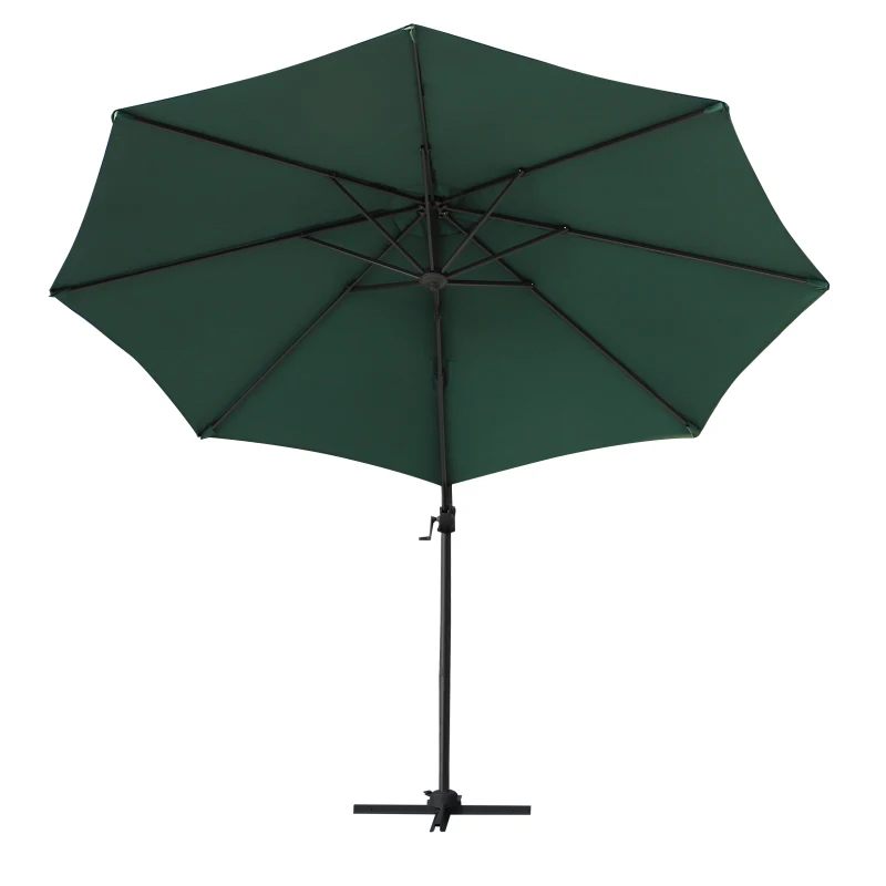 Outsunny Umbrella Parasol W/360° Rotation Φ294x248H cm-Green