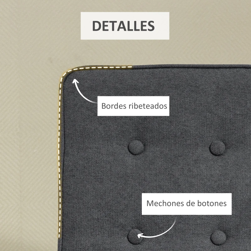 HOMCOM Sillón Relax Reclinable Manual Hasta 145° Sofá Relax Tapizado en Poliéster con Reposapiés Retráctil 68x87x100 cm Gris