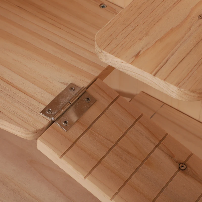 PawHut Cusca pentru Rozitori si Hamsteri cu 4 Rafturi cu Acoperis Trapa in Lemn 60x40x120cm