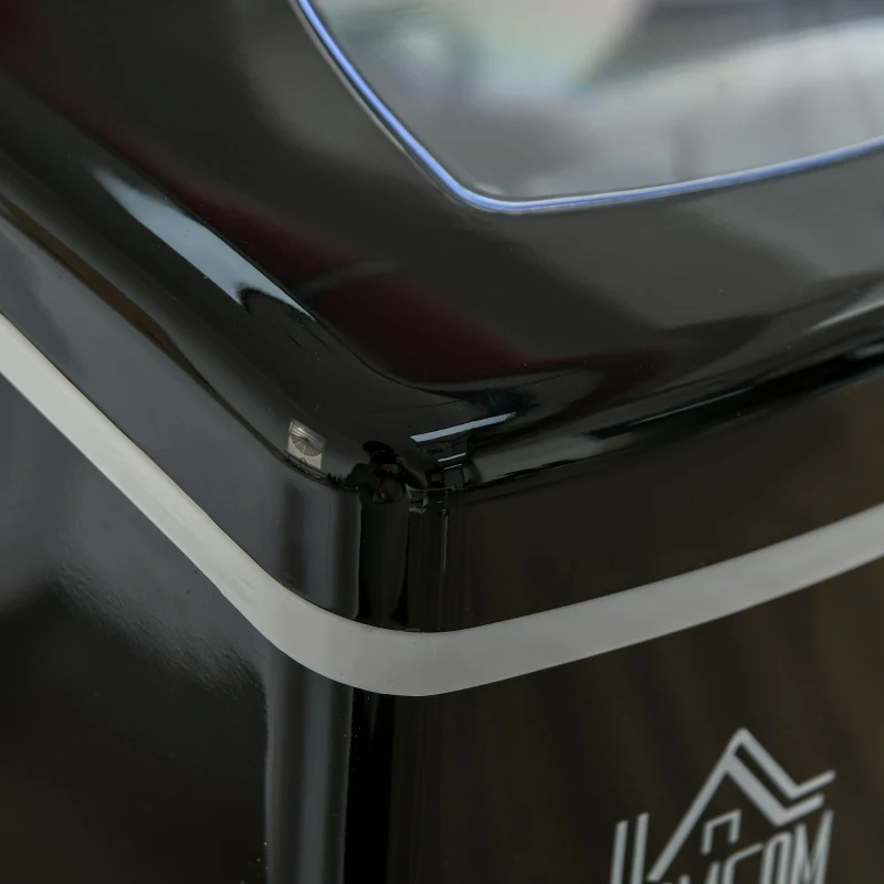 HOMCOM Macchina per Ghiaccio 9 Cubetti in 8-9 Minuti con 3 Dimensioni Regolabili, Nero