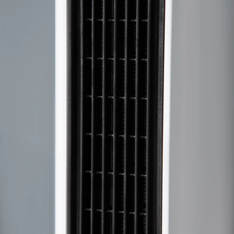 HOMCOM Chauffage soufflant oscillant 2000 W - mini radiateur céramique PTC - 3 modes - télécommande incluse - chauffage d'appoint blanc noir