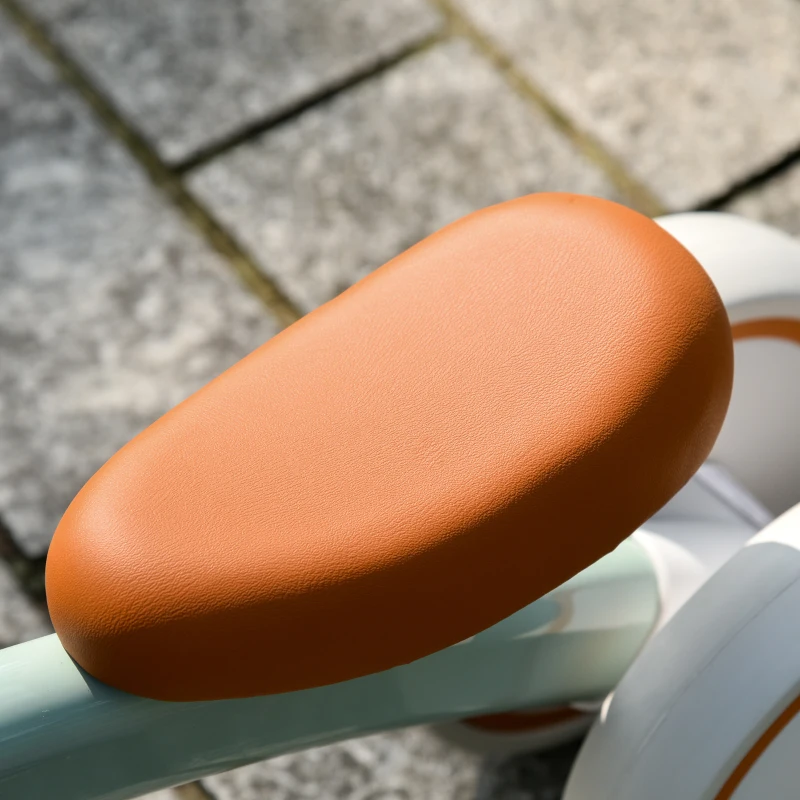 HOMCOM Bicicleta sin Pedales para Niños de 1-3 Años Bicicleta de Equilibrio con 3 Ruedas Silenciosas Correpasillos Triciclo de Bebé 60x24x37 cm Marrón