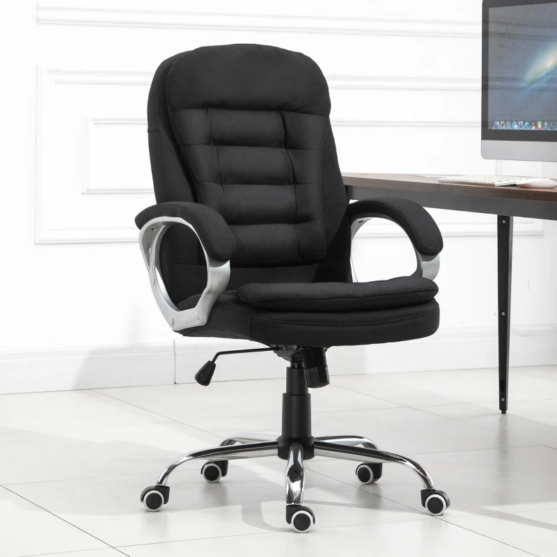 Vinsetto Krzesło biurowe funkcja przechylania ergonomiczne krzesło obrotowe 360° z regulacją wysokości 2 kolory