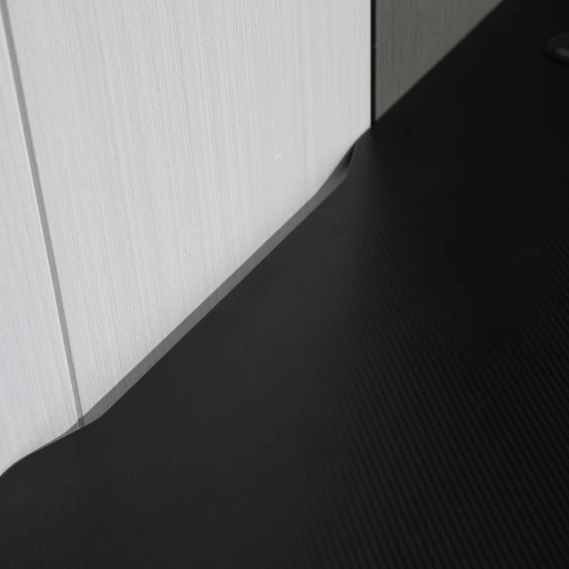 HOMCOM RGB Gaming Desk Computer Table Metal Frame with LED Light, Cup Holder, Headphone Hook, Cable Hole, Black