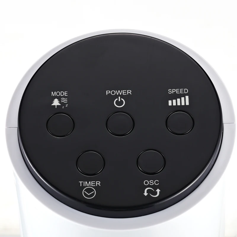 HOMCOM Wentylator kolumnowy 45 W biały+czarny 96 cm