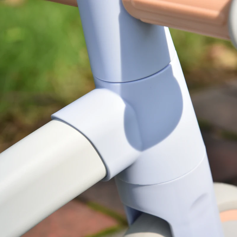 HOMCOM Bicicleta sin Pedales para Niños de 1-3 Años Bicicleta de Equilibrio con 3 Ruedas Silenciosas Correpasillos Triciclo de Bebé 60x24x37 cm Azul