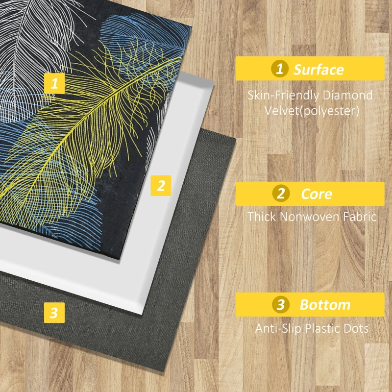 Covor modern HOMCOM, covoare cu pene abstracte Covor mare pentru sufragerie, dormitor, sufragerie, 140x200 cm