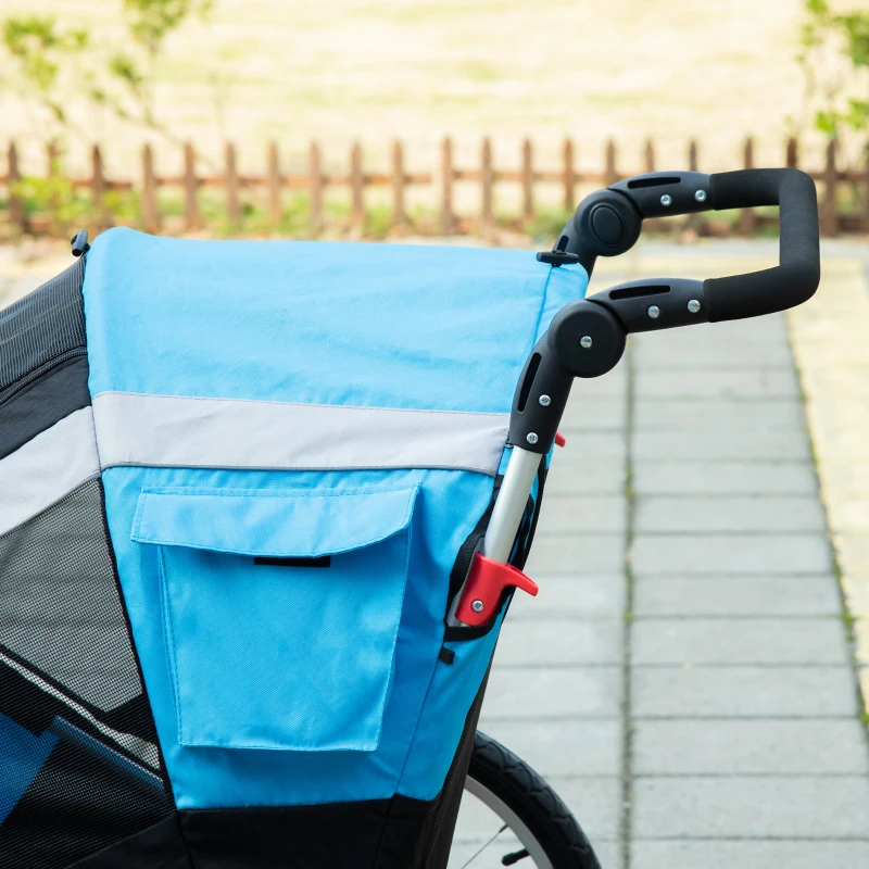 Pawhut Remorca Bicicleta pentru Caini – 2-in-1 Pliabila cu Atas