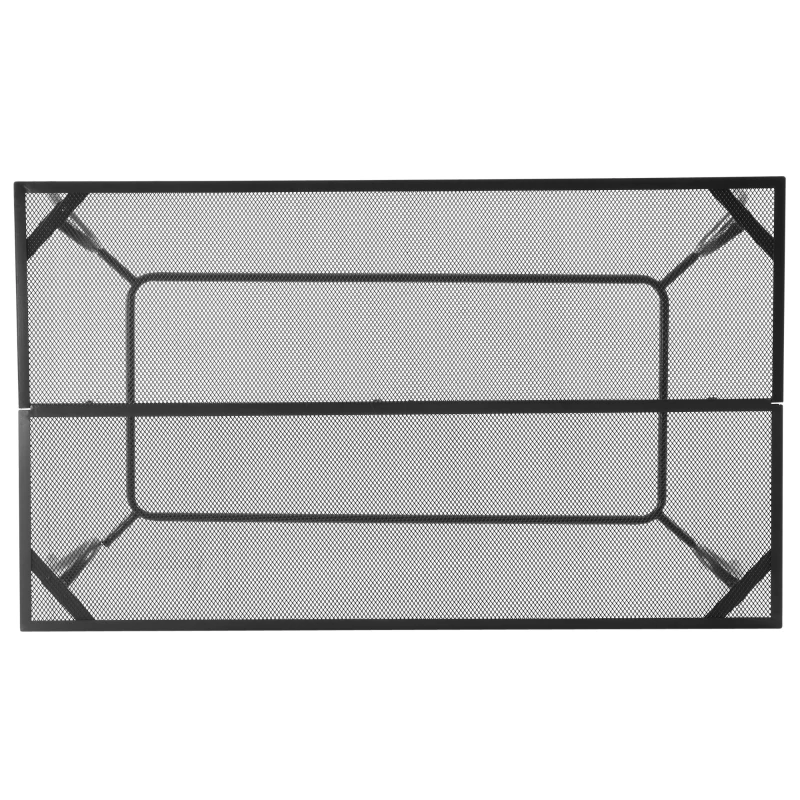Outsunny Masa mare pentru terasa pentru 6 persoane, 150 cm cu cadru metalic, neagra