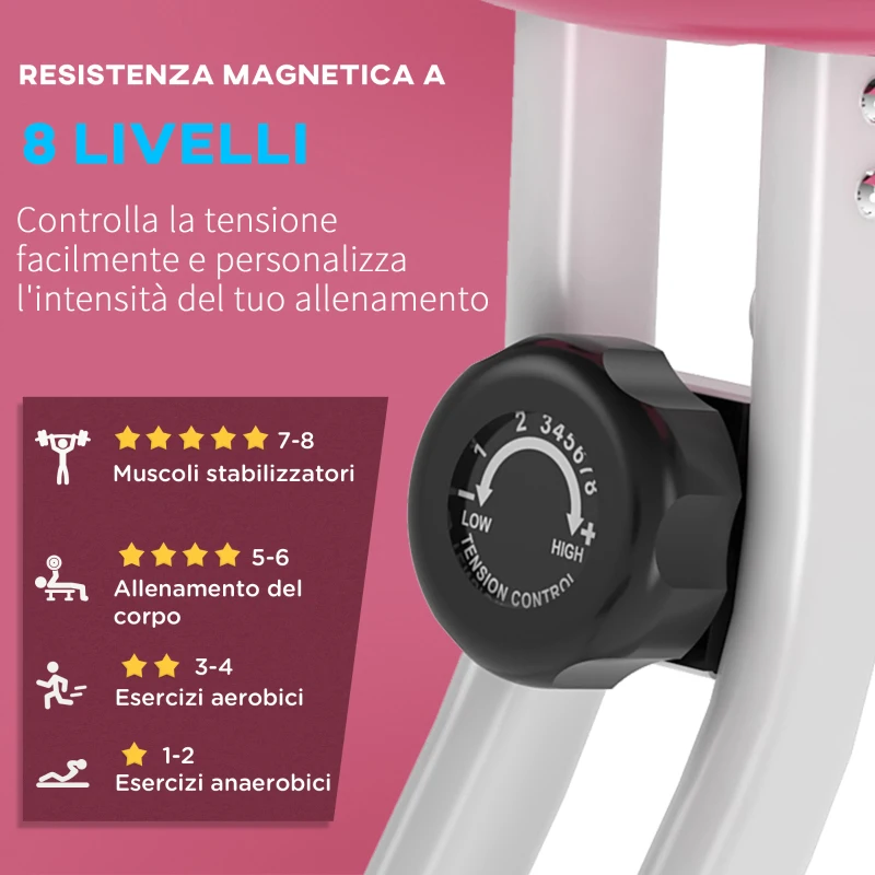 Soozier Bicicleta Camera Pliabila – 5 Pozitii & Rezistenta Magnetica(m-5)