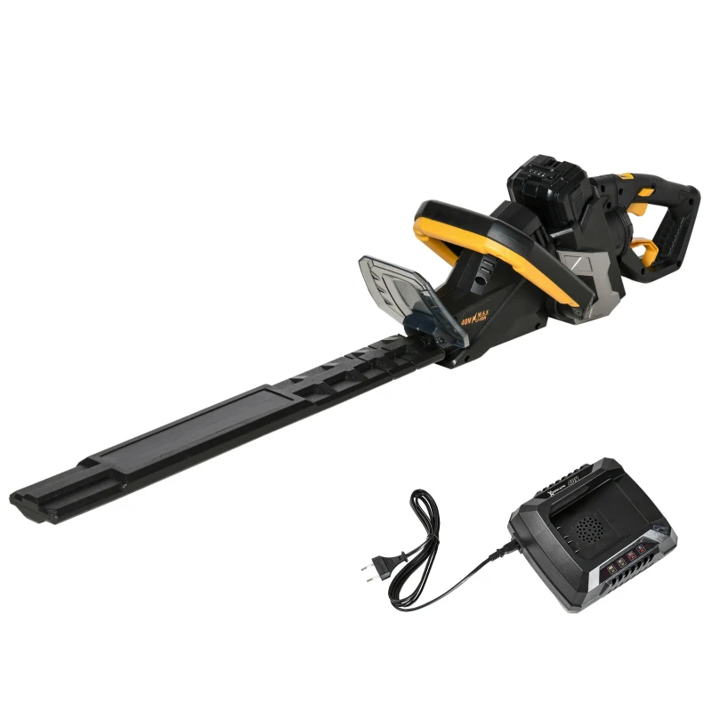 DURHAND masina de tuns gard viu fara fir, taietor electric cu reglare maner 180°, lama 52cm, capac si incarcator