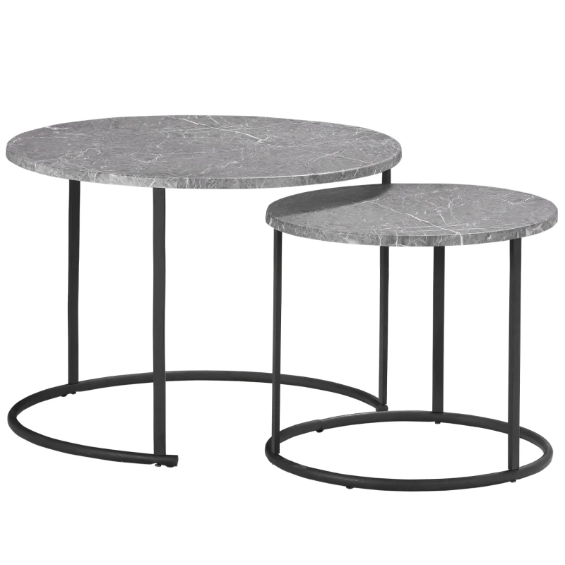 Outsunny set de mese rotunde pentru bistro, negru