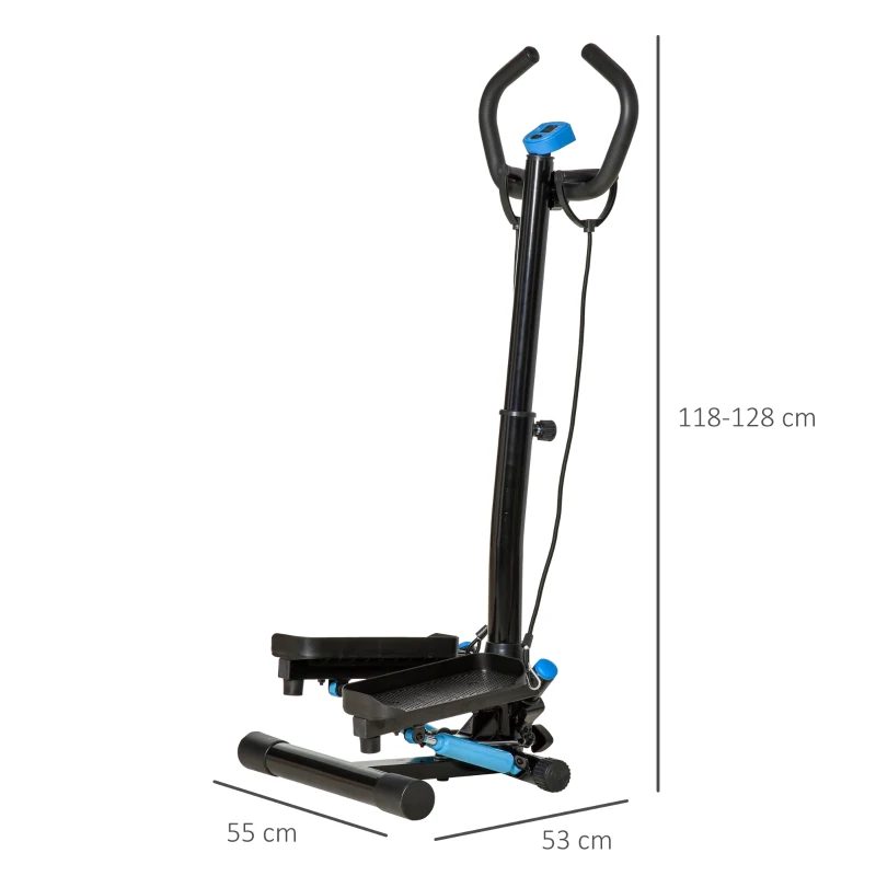 Homcom Twist Stepper – Aparat Fitness cu Benzi Elastice & LCD