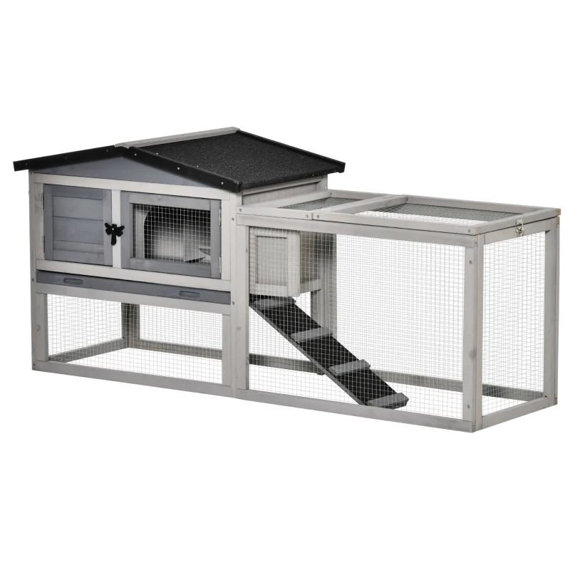 Klatka dla królików klatka dla królika kombinacja wybieg dla małych zwierząt willa dla królika jasnoszary