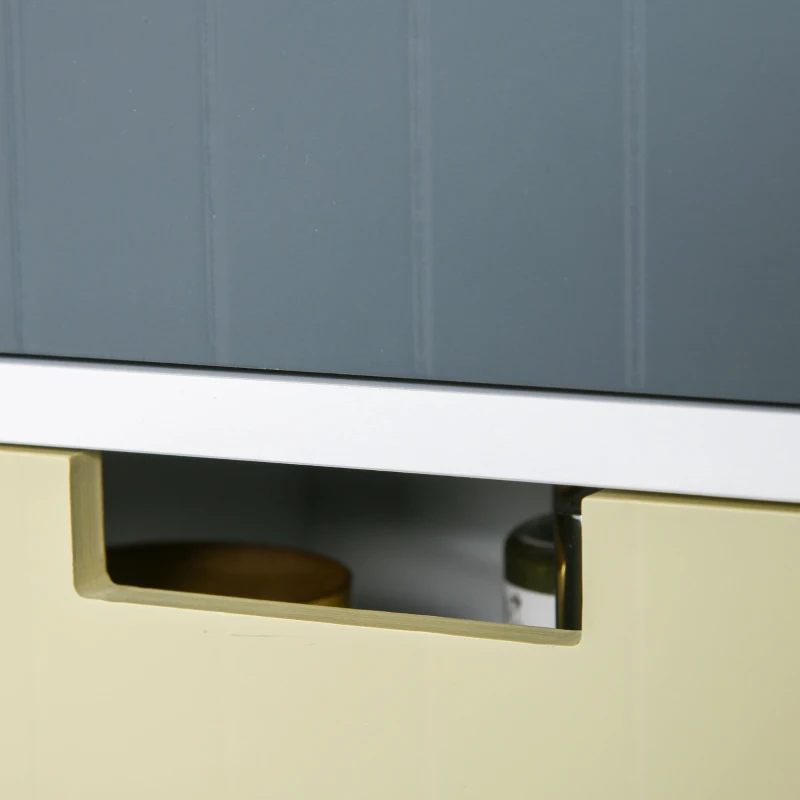 HOMCOM Cómoda de Madeira com 5 Gavetas Cómoda Auxiliar de Armazenamento com Pés Elevados Estilo Moderno para Dormitório Sala de Estar Casa de Banho 35x28x90,5cm Multicor