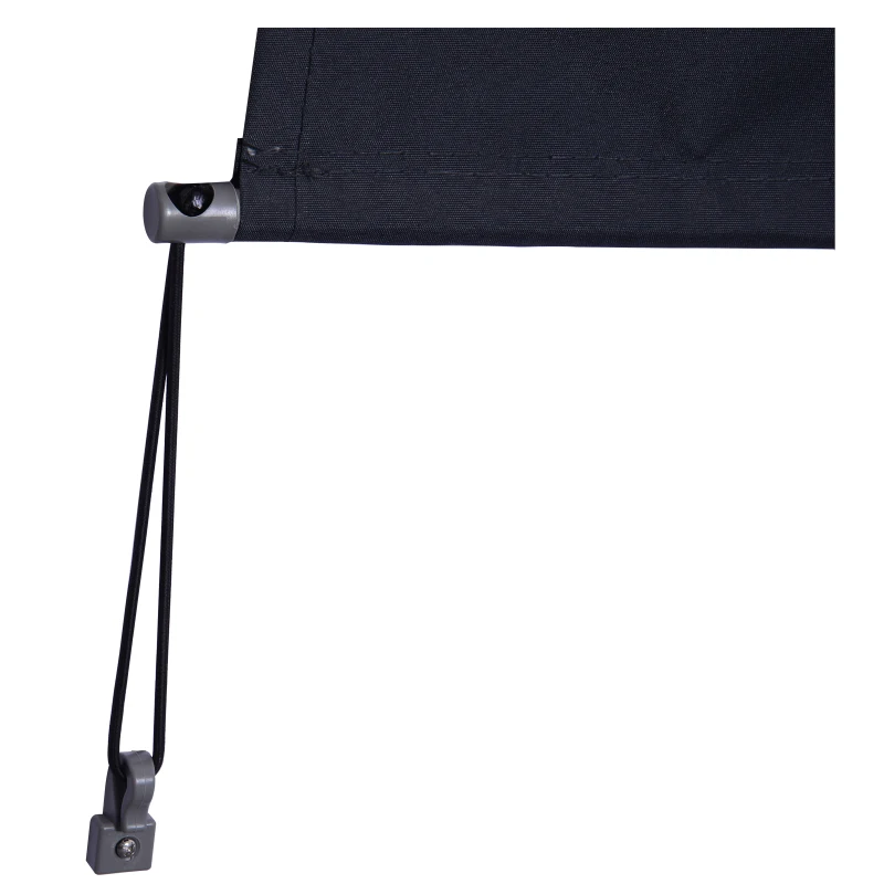 Outsunny Verticale luifel privacybescherming zonnewering windbescherming verticaal rolgordijn 1,4 x 2 m